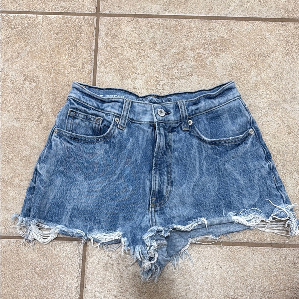 Arizona Jean Company Blue Distressed Jean Shorts